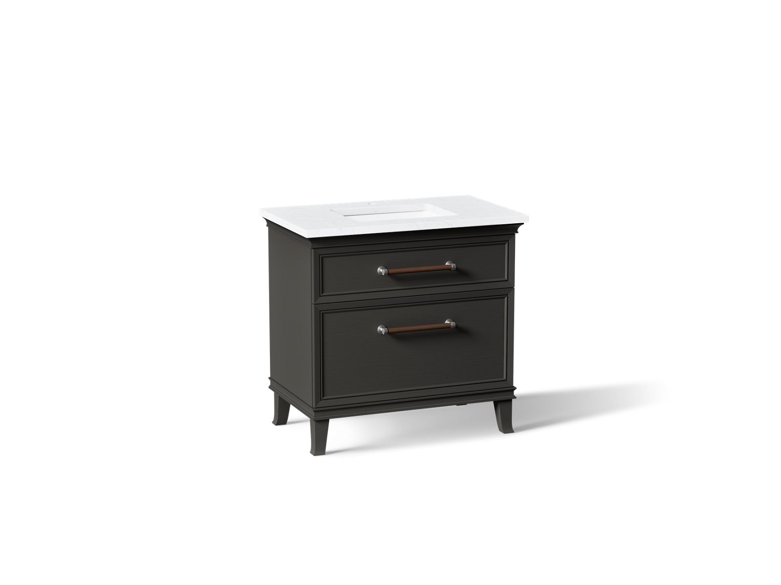 Artifacts 36" bathroom vanity cabinet with sink and quartz top