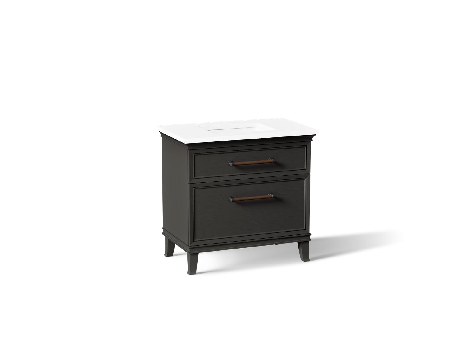 Artifacts 36" bathroom vanity cabinet with sink and quartz top