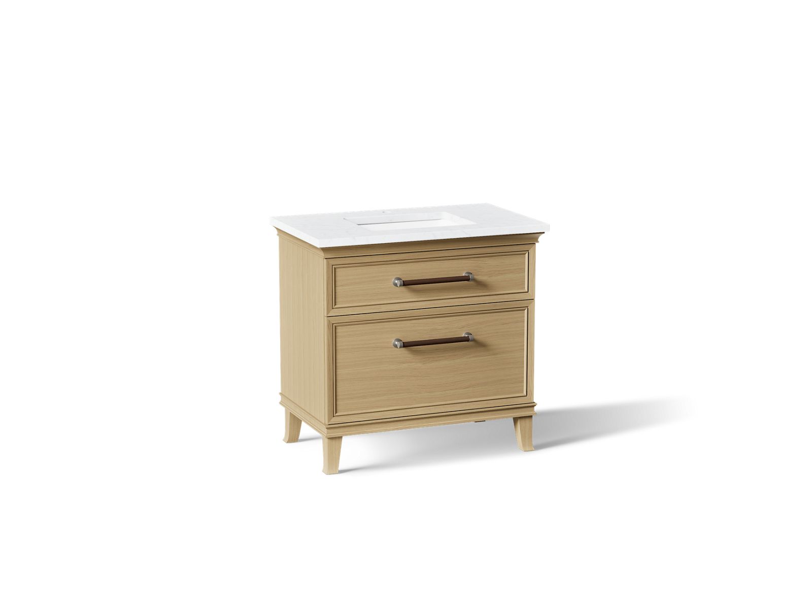 Artifacts 36" bathroom vanity cabinet with sink and quartz top