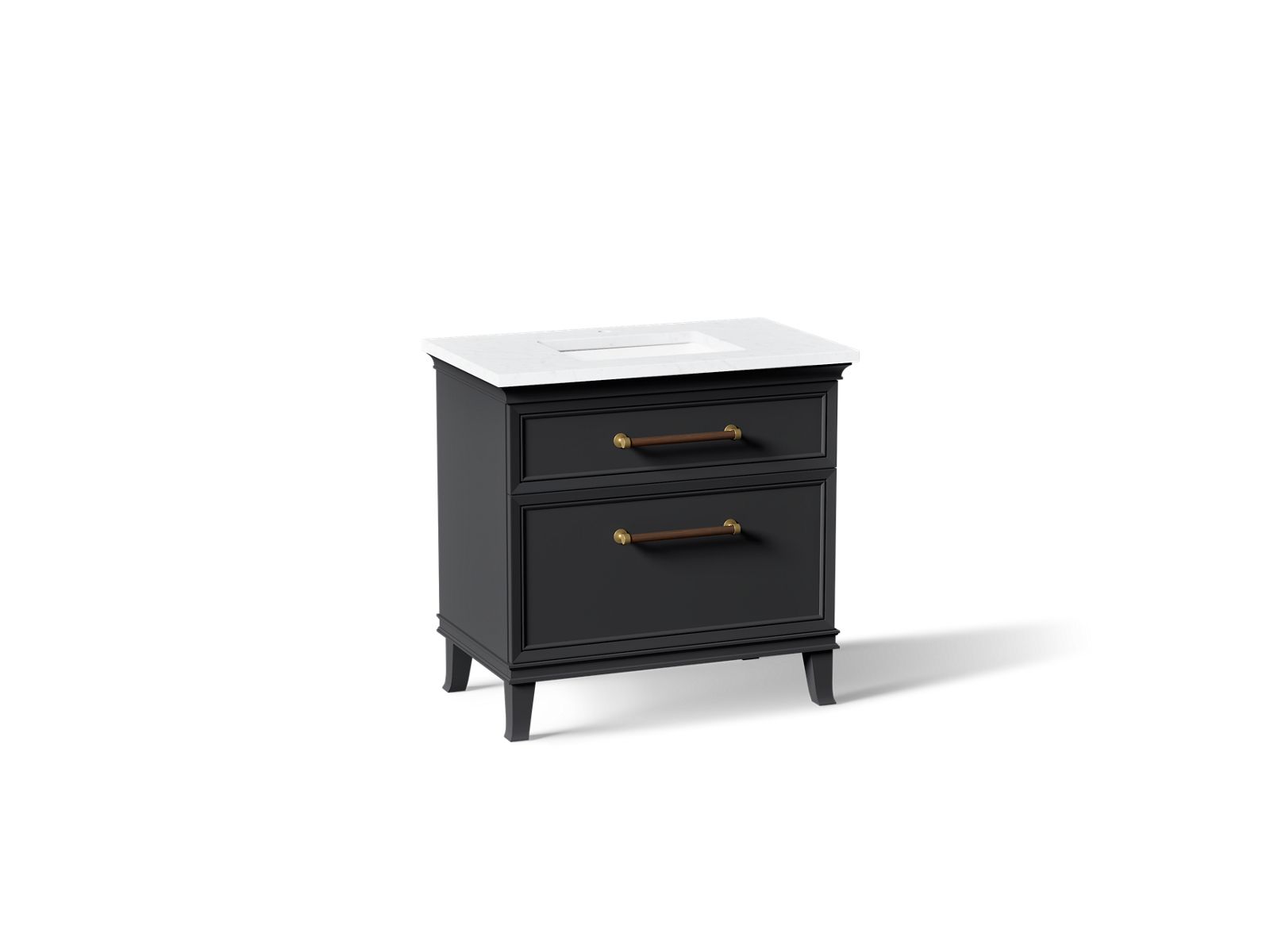Artifacts 36" bathroom vanity cabinet with sink and quartz top