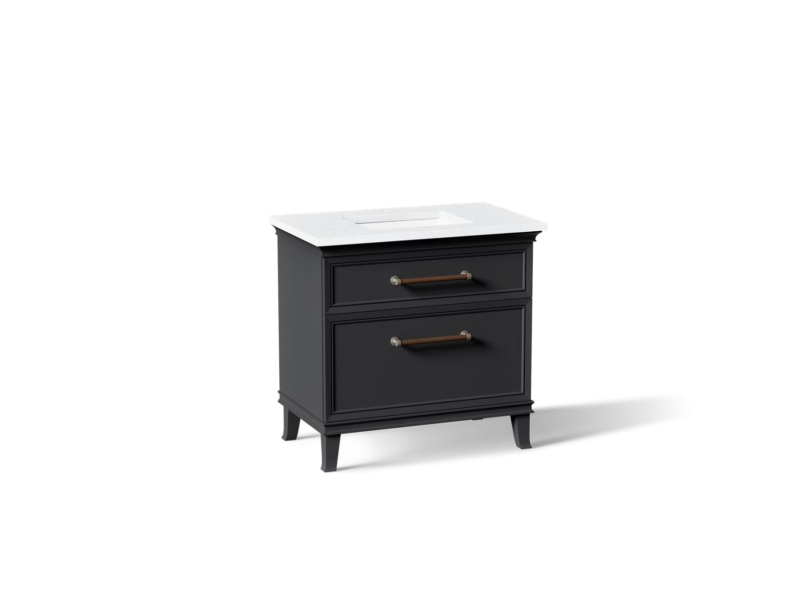 Artifacts 36" bathroom vanity cabinet with sink and quartz top