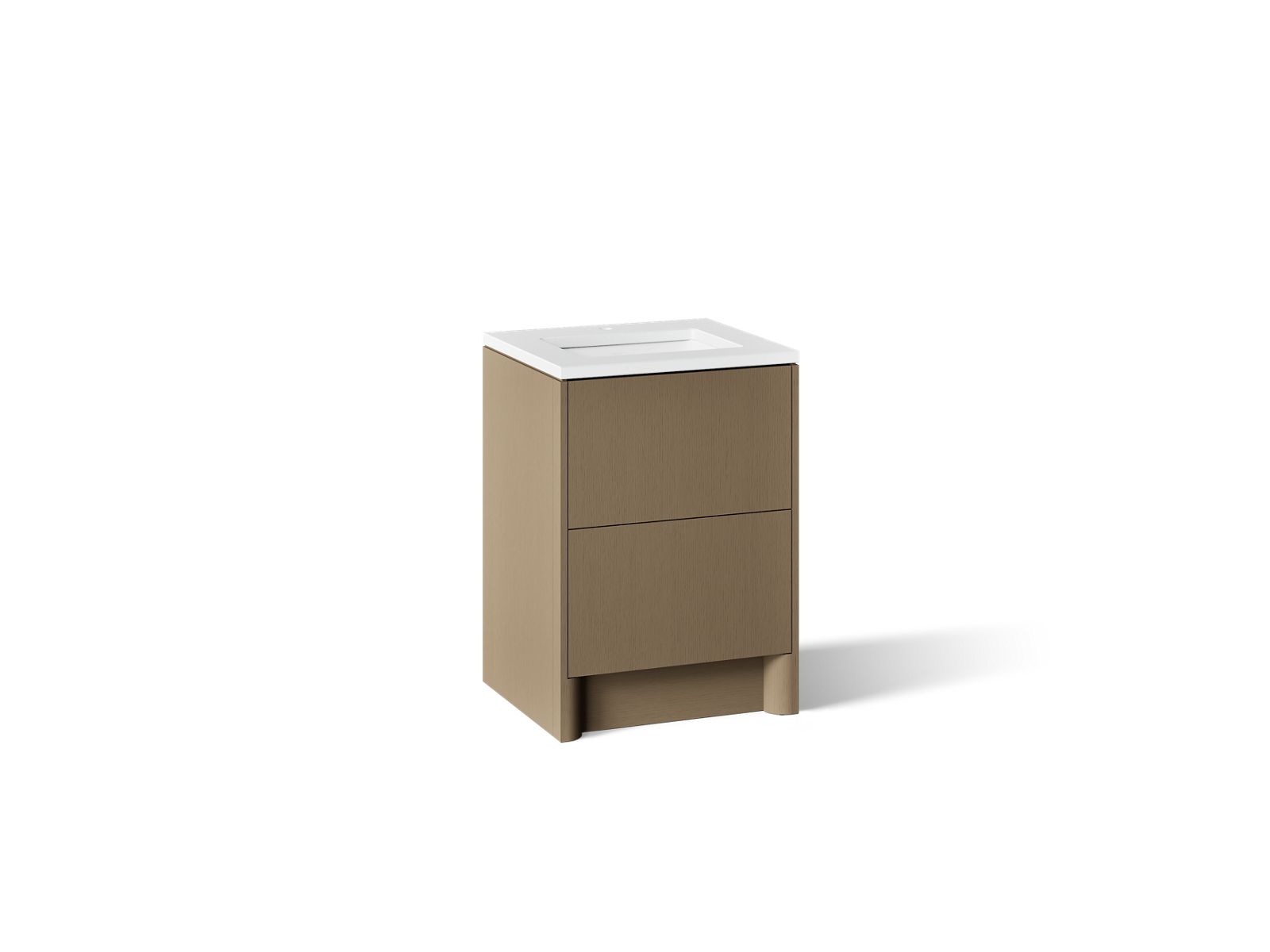 Statement 24" bathroom vanity set with sink and quartz top