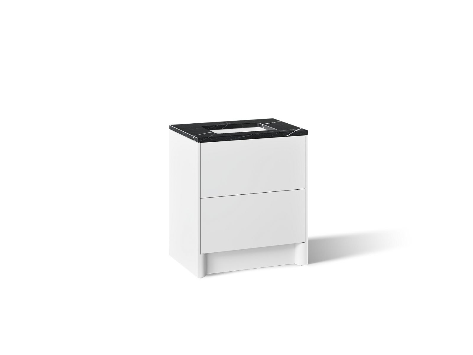 Statement 30" bathroom vanity set with sink and quartz top