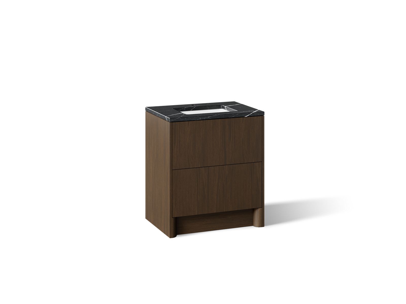 Statement 30" bathroom vanity set with sink and quartz top