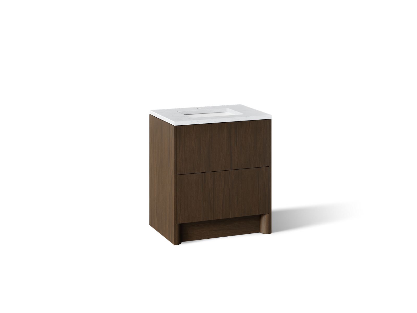 Statement 30" bathroom vanity set with sink and quartz top