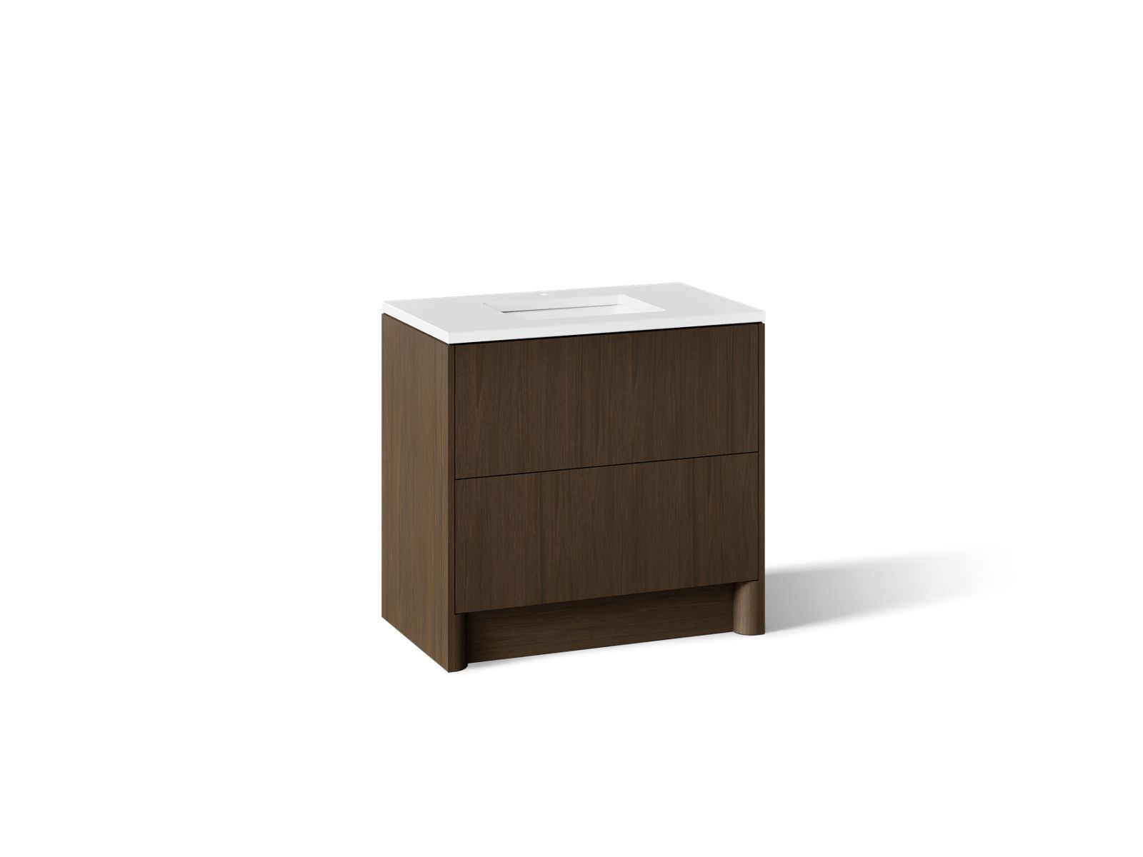 Statement 36" bathroom vanity set with sink and quartz top