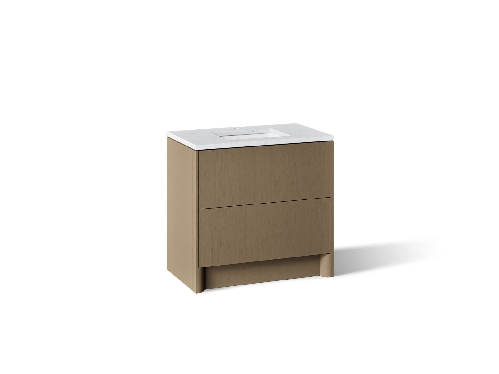 Statement 36" bathroom vanity set with sink and quartz top