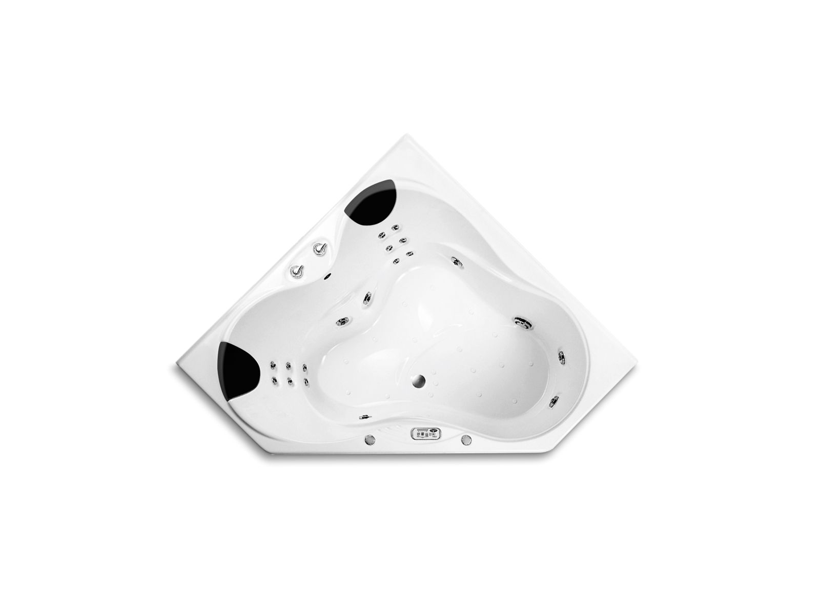Evora™ Corner Dual System Whirlpool Bath | 11207X-W01 | KOHLER