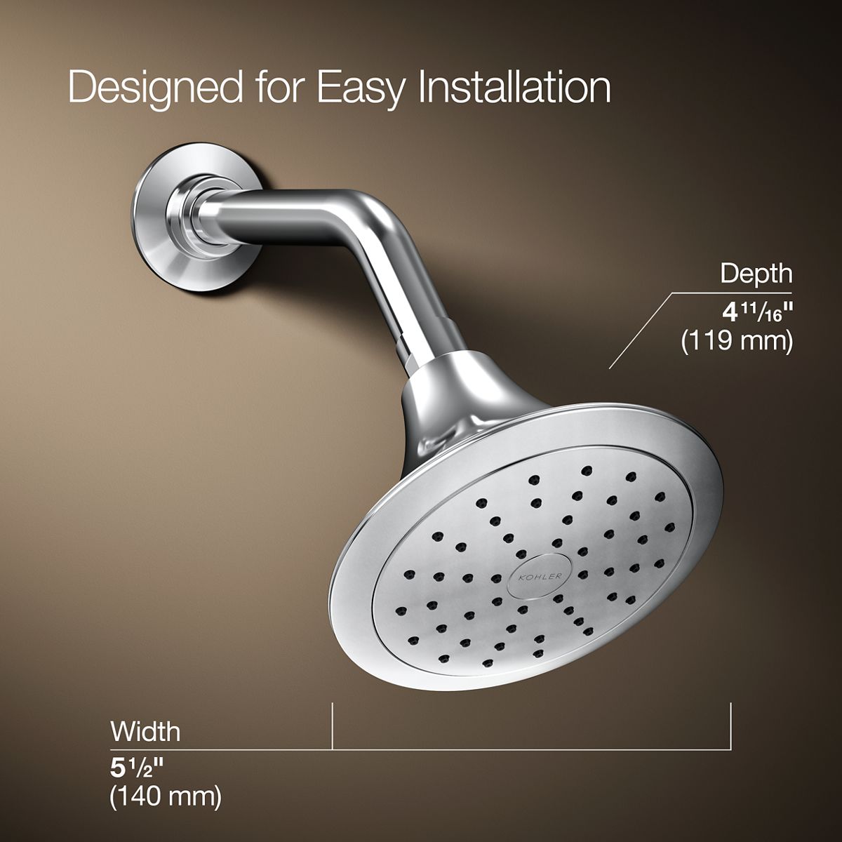 Forte 1.75 GPM Single-Function Showerhead | K-R10282-G | KOHLER