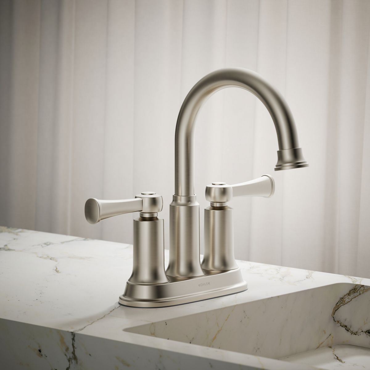 Aderlee Centerset Bathroom Sink Faucet | K-R21546-4D | KOHLER