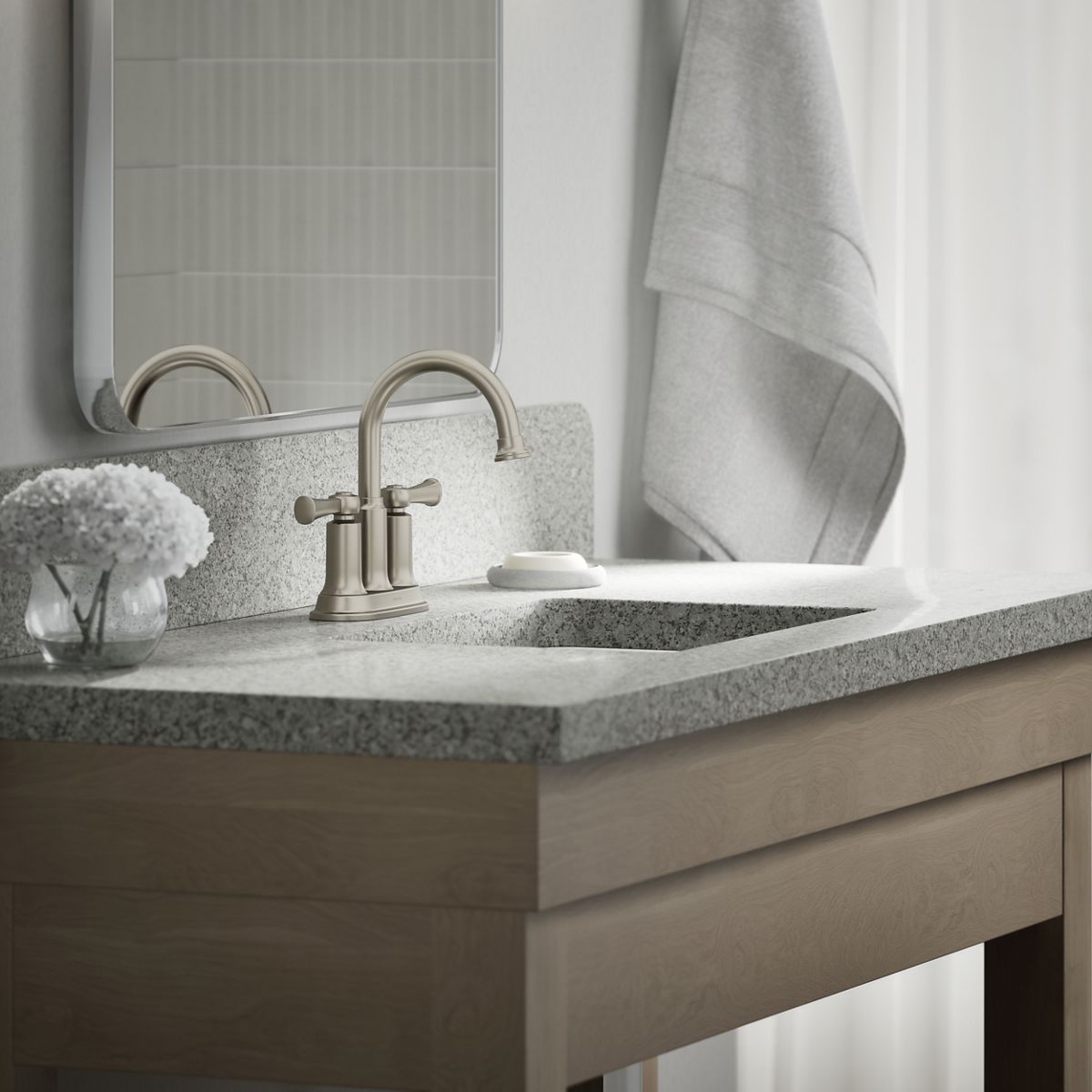 Aderlee Centerset Bathroom Sink Faucet | K-R21546-4D | KOHLER