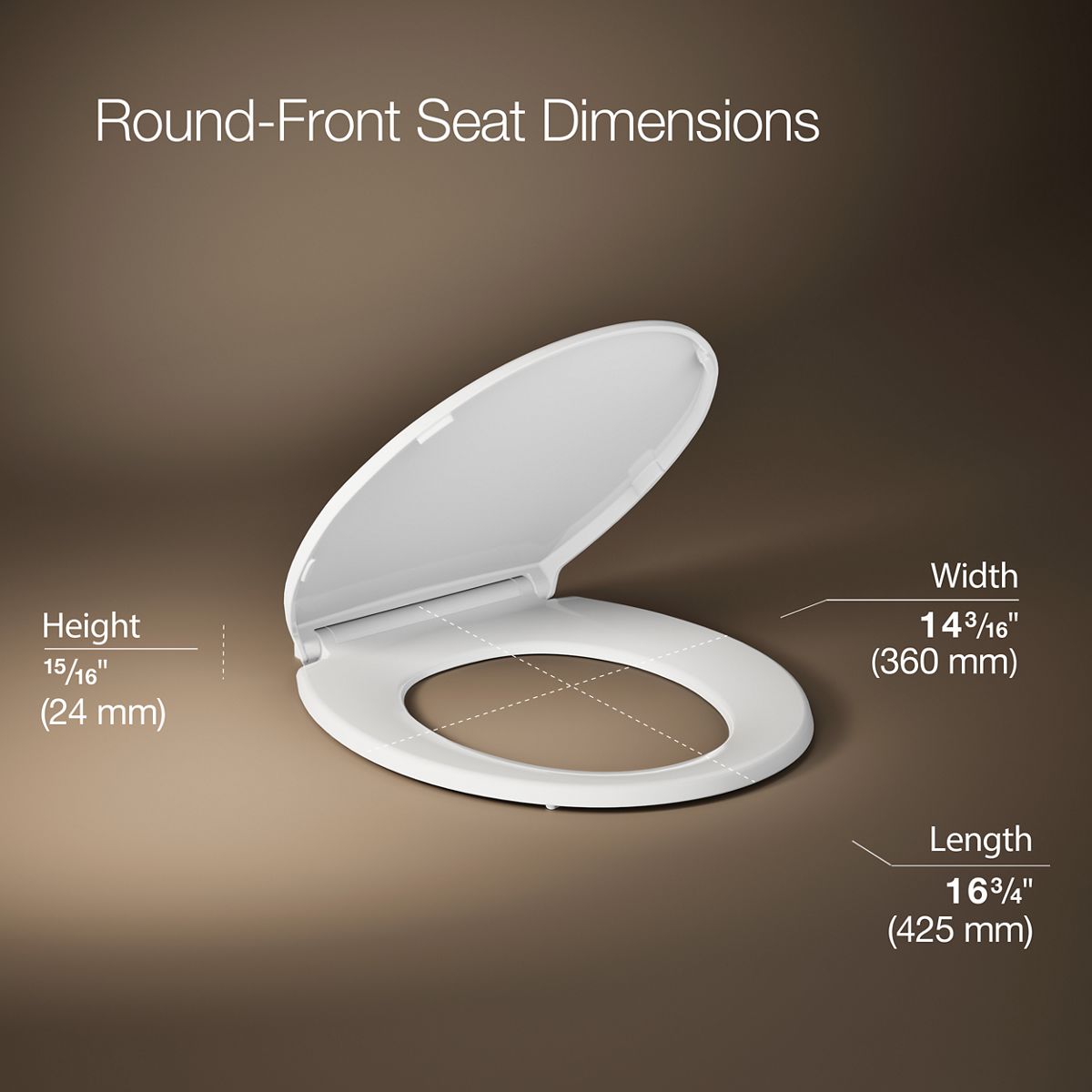 3/4 view of product with dimensions