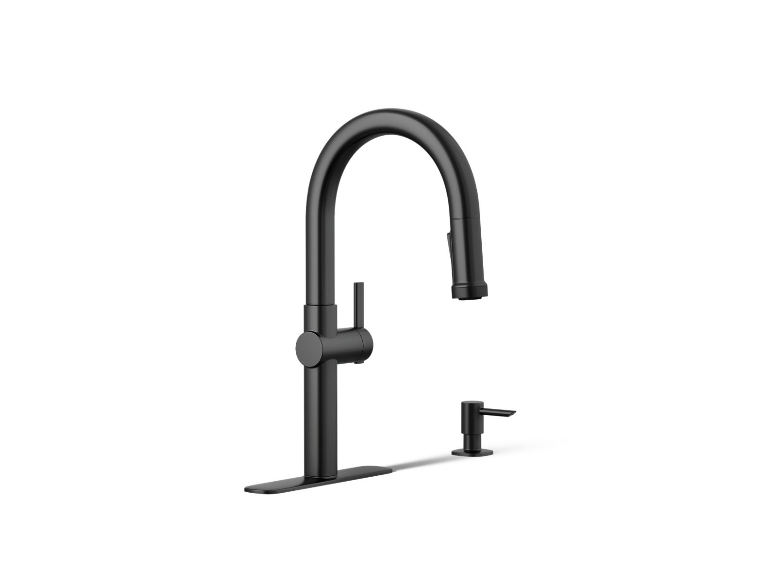 Rune Pull-down kitchen sink faucet with two-function sprayhead