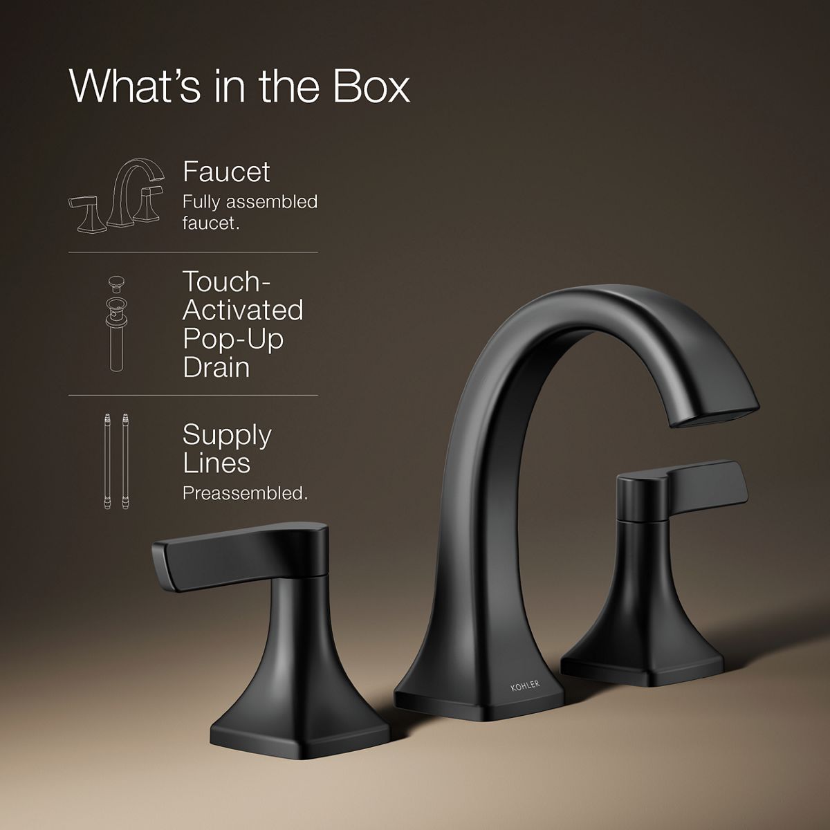 KOHLER | K-R22477-4D | Maxton Widespread Bathroom Sink Faucet
