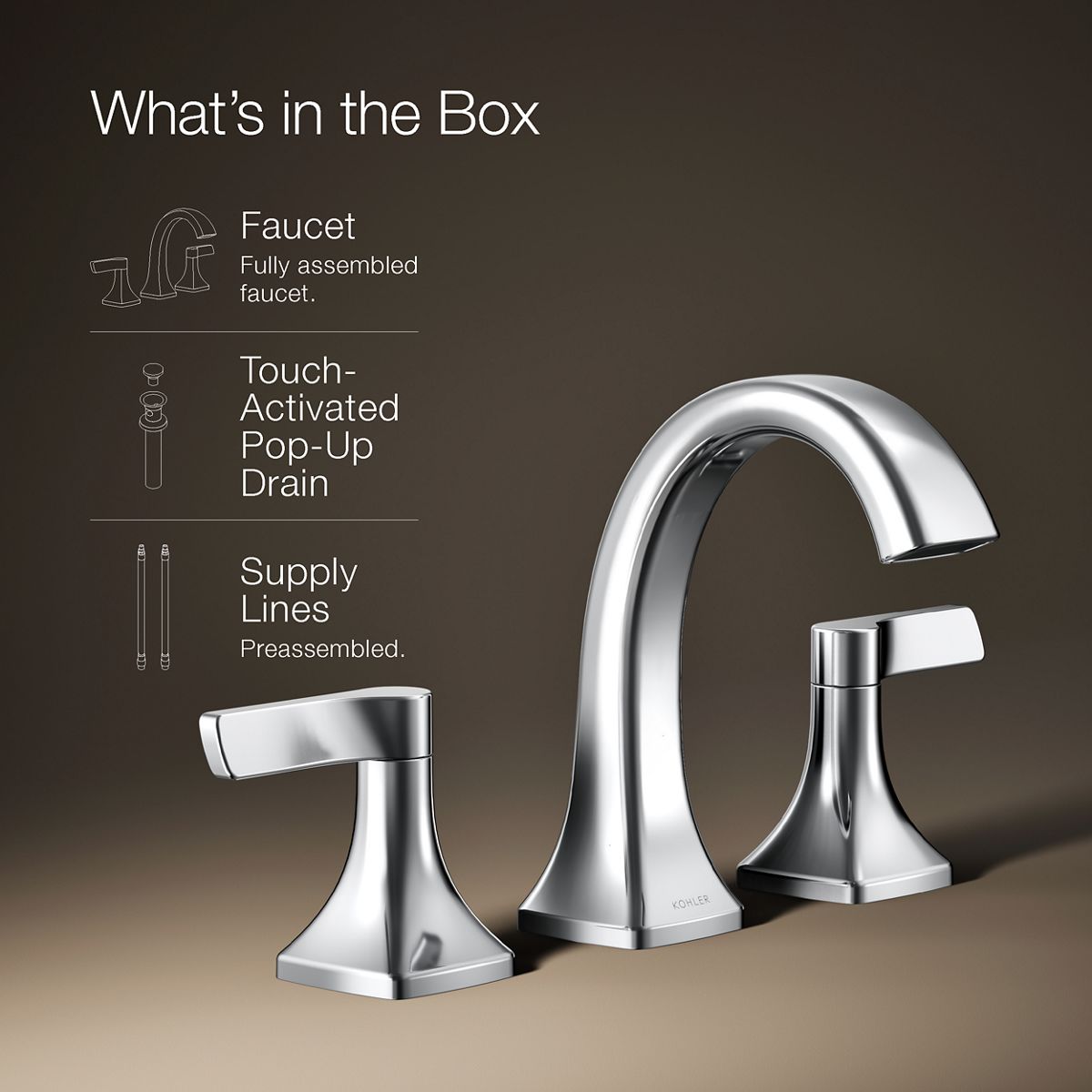 KOHLER | K-R22477-4D | Maxton Widespread Bathroom Sink Faucet