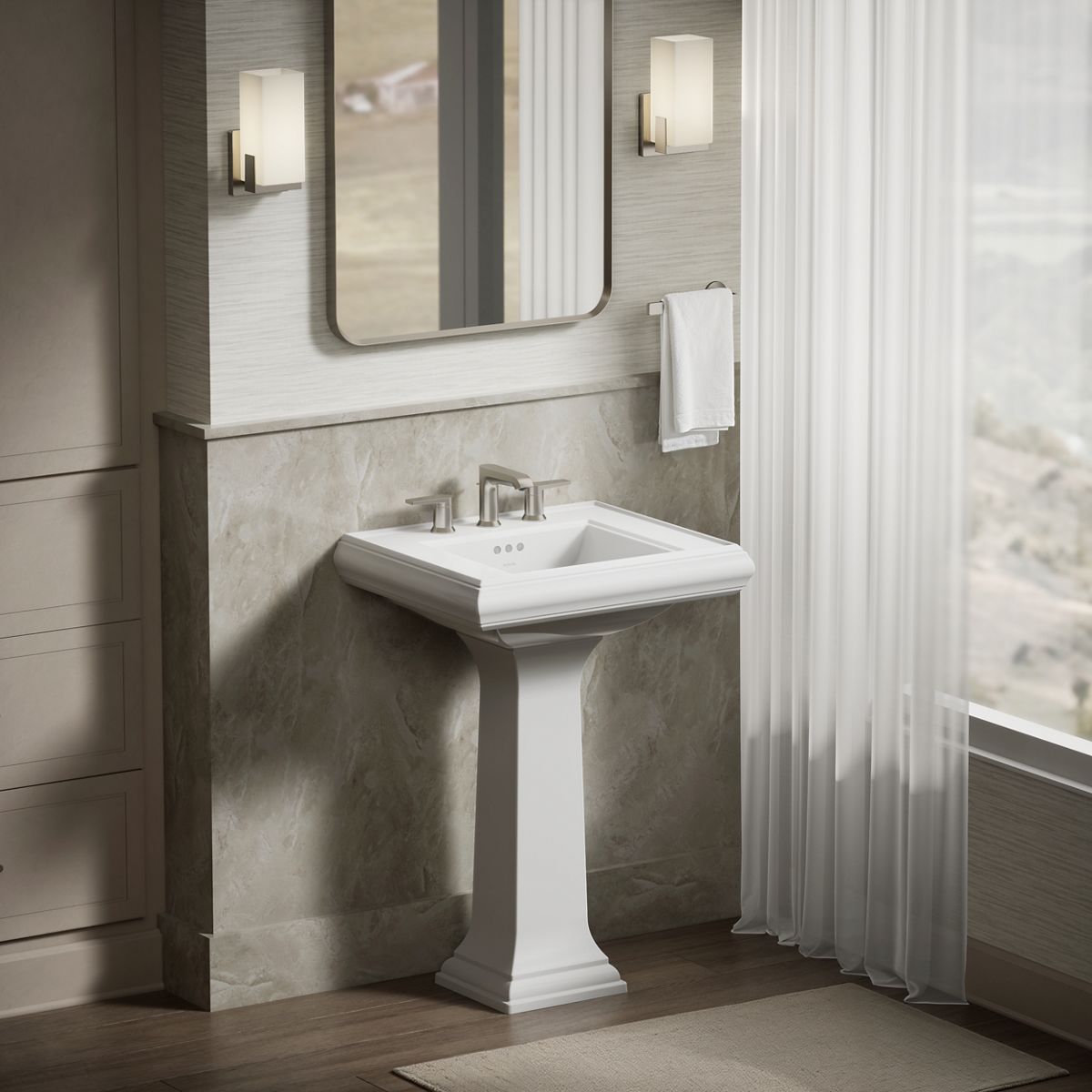 ◇【レネ カオヴィラ】メタル＆ストーン！レザー＆サテンミュール23cm未使用品◇ KOHLER | K-R2267 | Memoirs Sink Pedestal