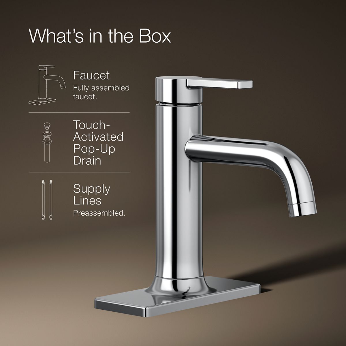 KOHLER | K-R22796-4D | Venza Single-Handle Bathroom Sink Faucet