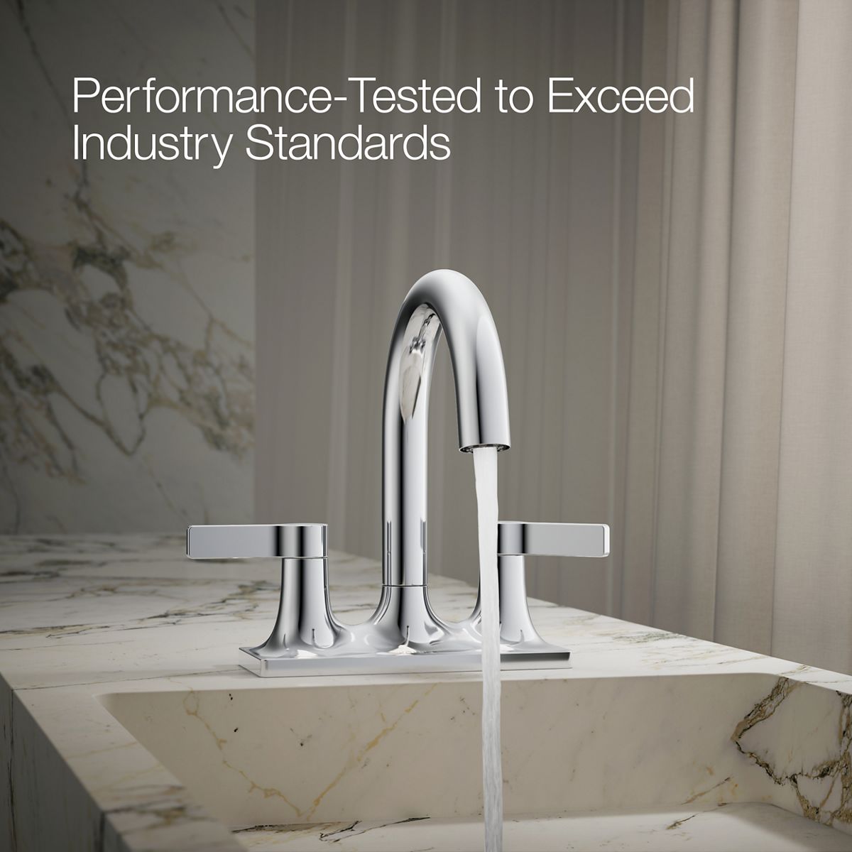 KOHLER | K-R22797-4D | Venza Centerset Bathroom Sink Faucet With