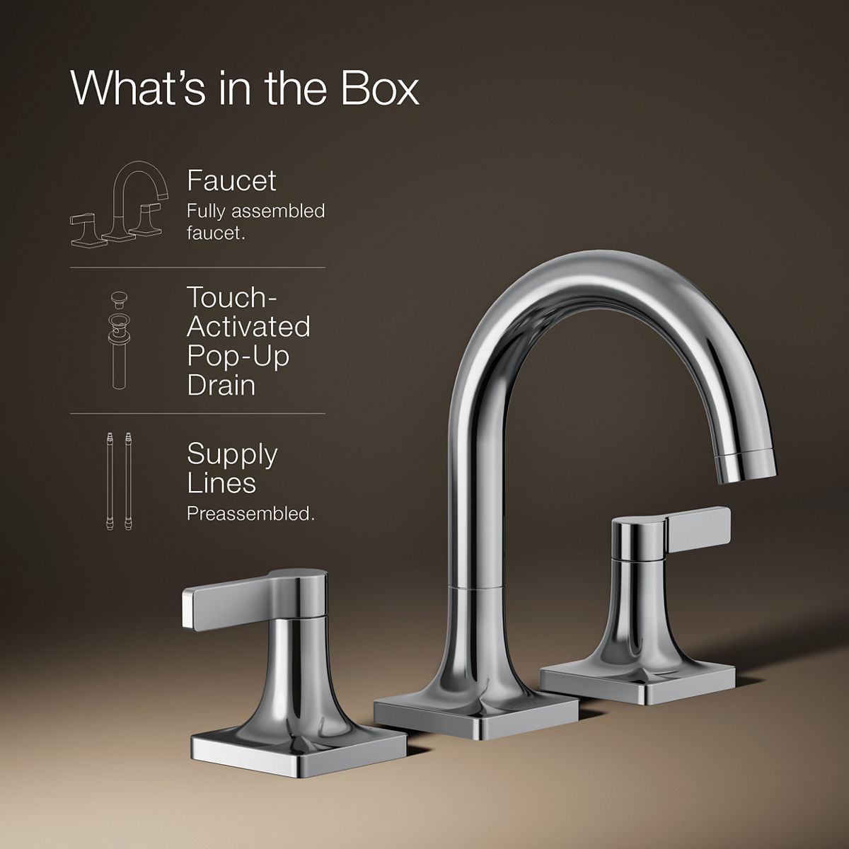 Reso  KOHLER | K-R22798-4D | Venza Widespread Bathroom Sink Faucet With
