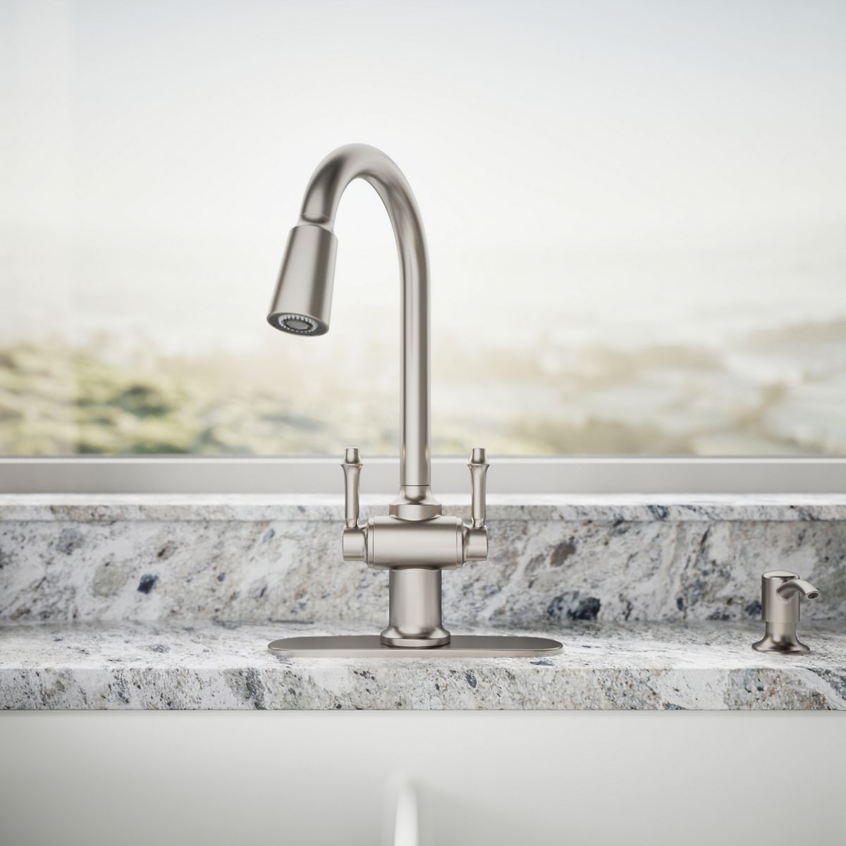 Thierry 2-Handle Pull-Down Kitchen Faucet | K-R22969-SD | KOHLER
