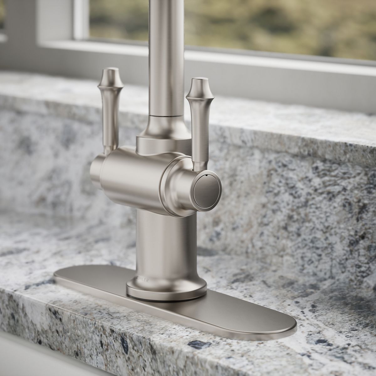 VERIT 2点セット Thierry 2-Handle Pull-Down Kitchen Faucet | K-R22969-SD | KOHLER