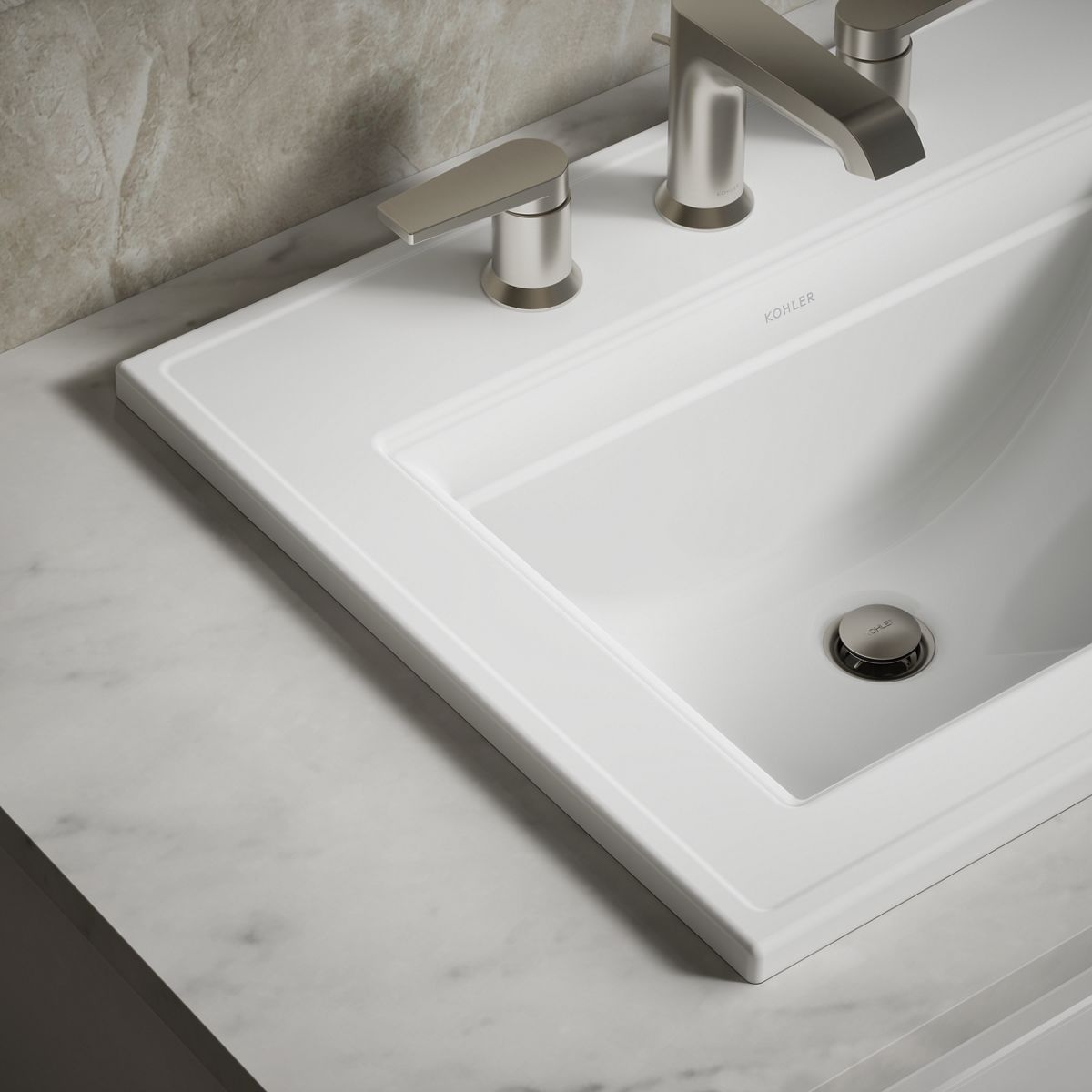KOHLER | K-R2337-8 | Memoirs Drop-In Sink with Stately Design, 8