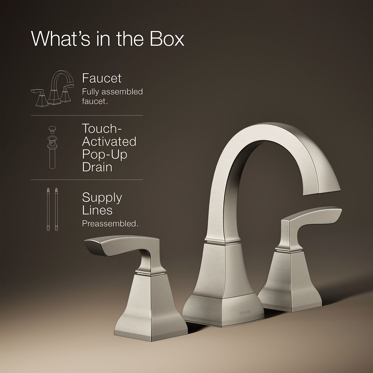 KOHLER | K-R24056-4D | Kallan Widespread Bathroom Sink Faucet
