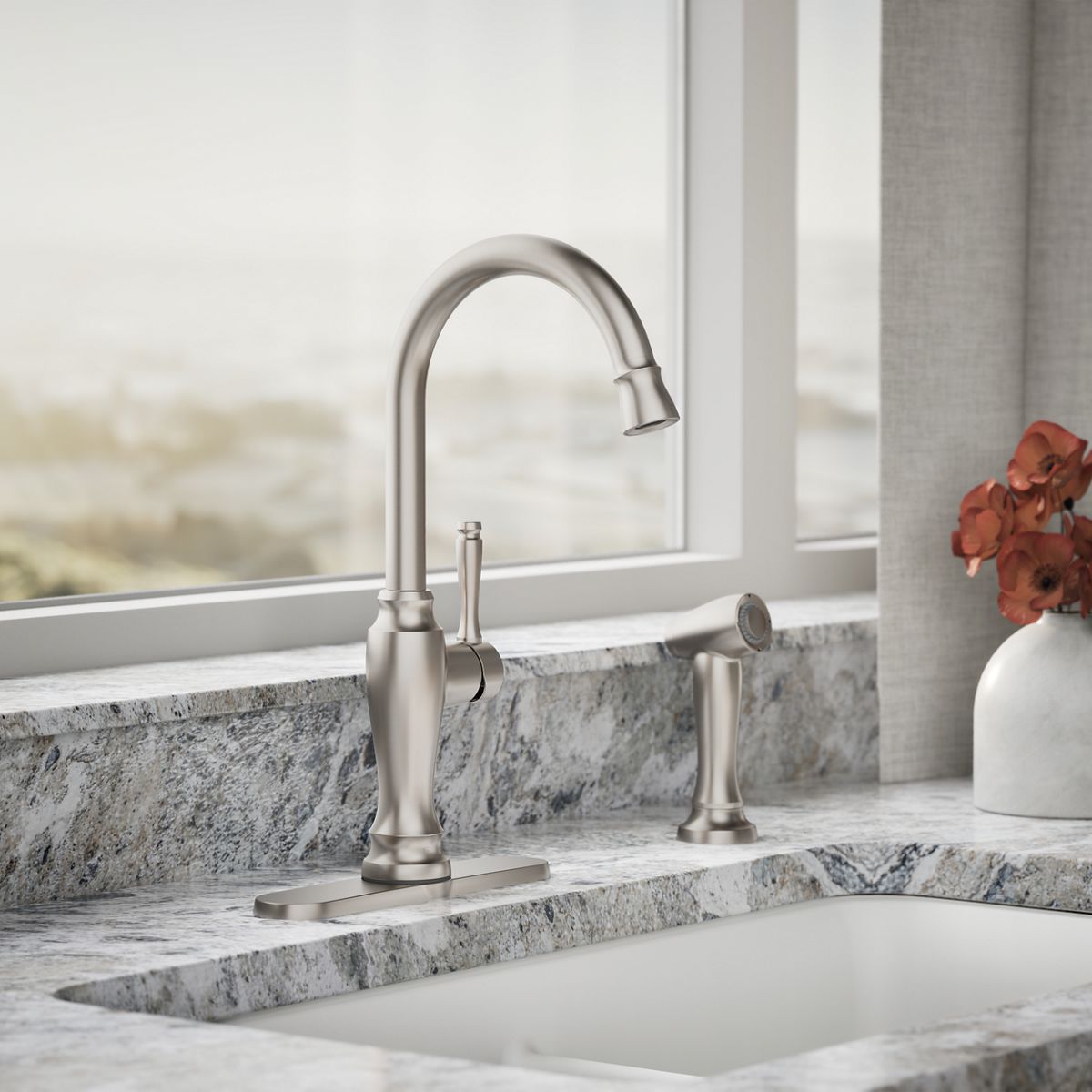 Arsdale Single-Handle Kitchen Faucet w/Sidespray | K-R24213 | KOHLER