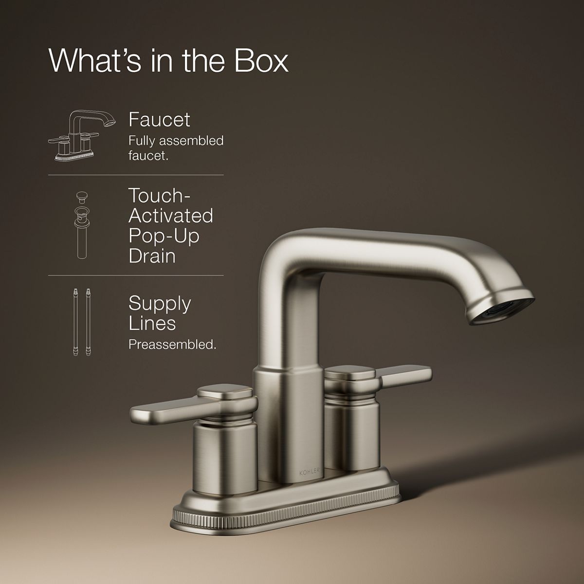 Numista Centerset Bathroom Sink Faucet | K-R26584-4D | KOHLER