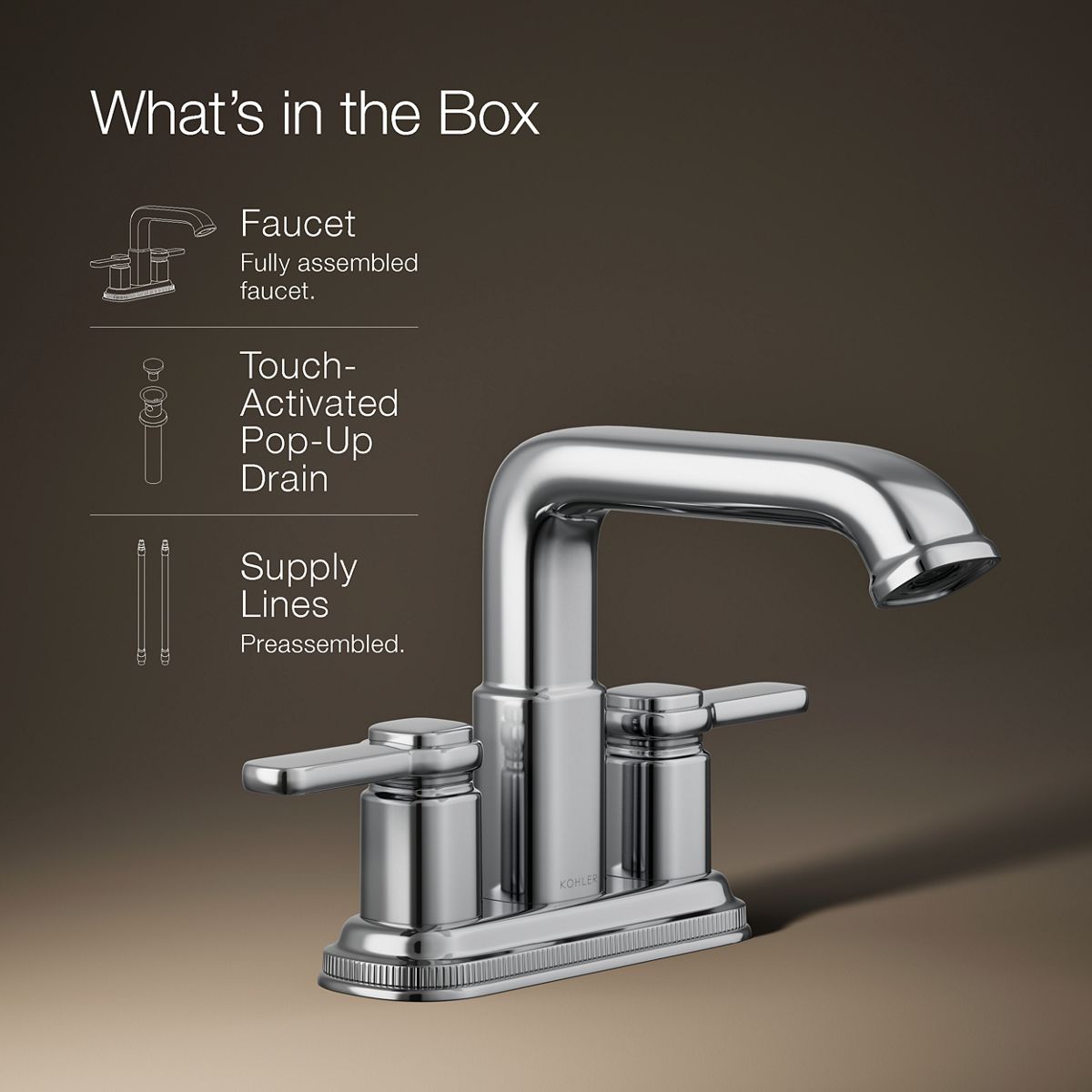 Numista Centerset Bathroom Sink Faucet | K-R26584-4D | KOHLER