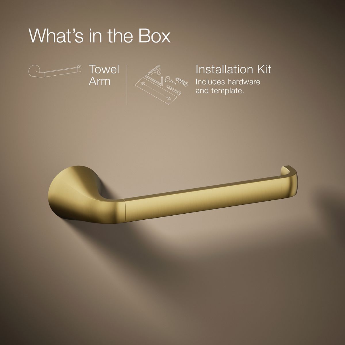 Cursiva Towel Arm | K-R26689 | KOHLER