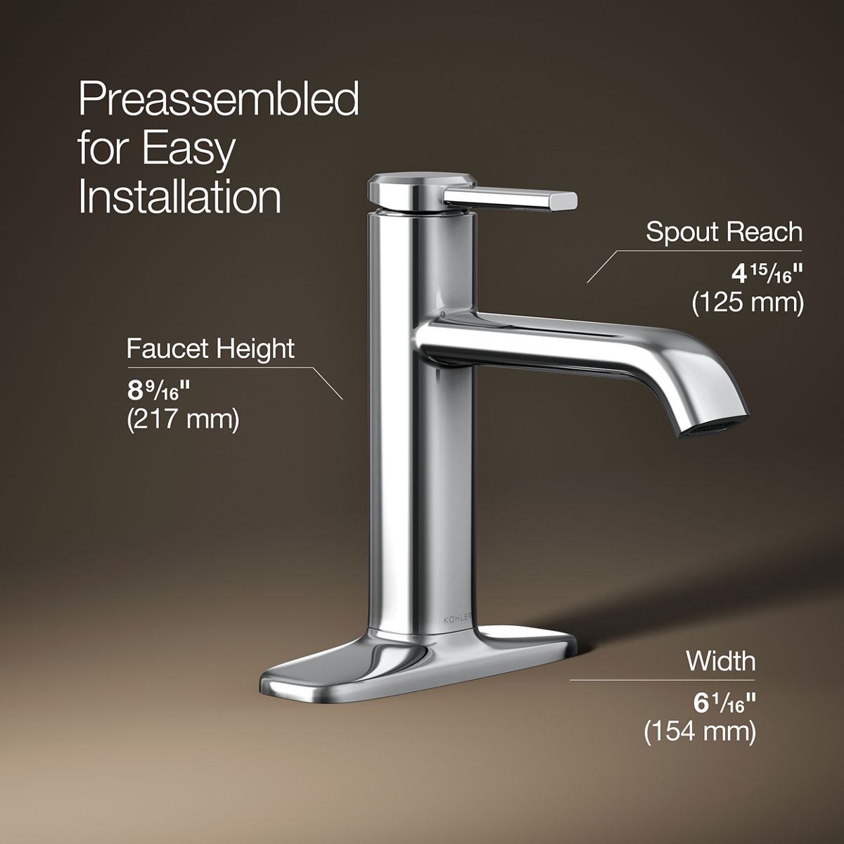 Ashan Single-Handle Bathroom Sink Faucet | K-R27136-4D | KOHLER
