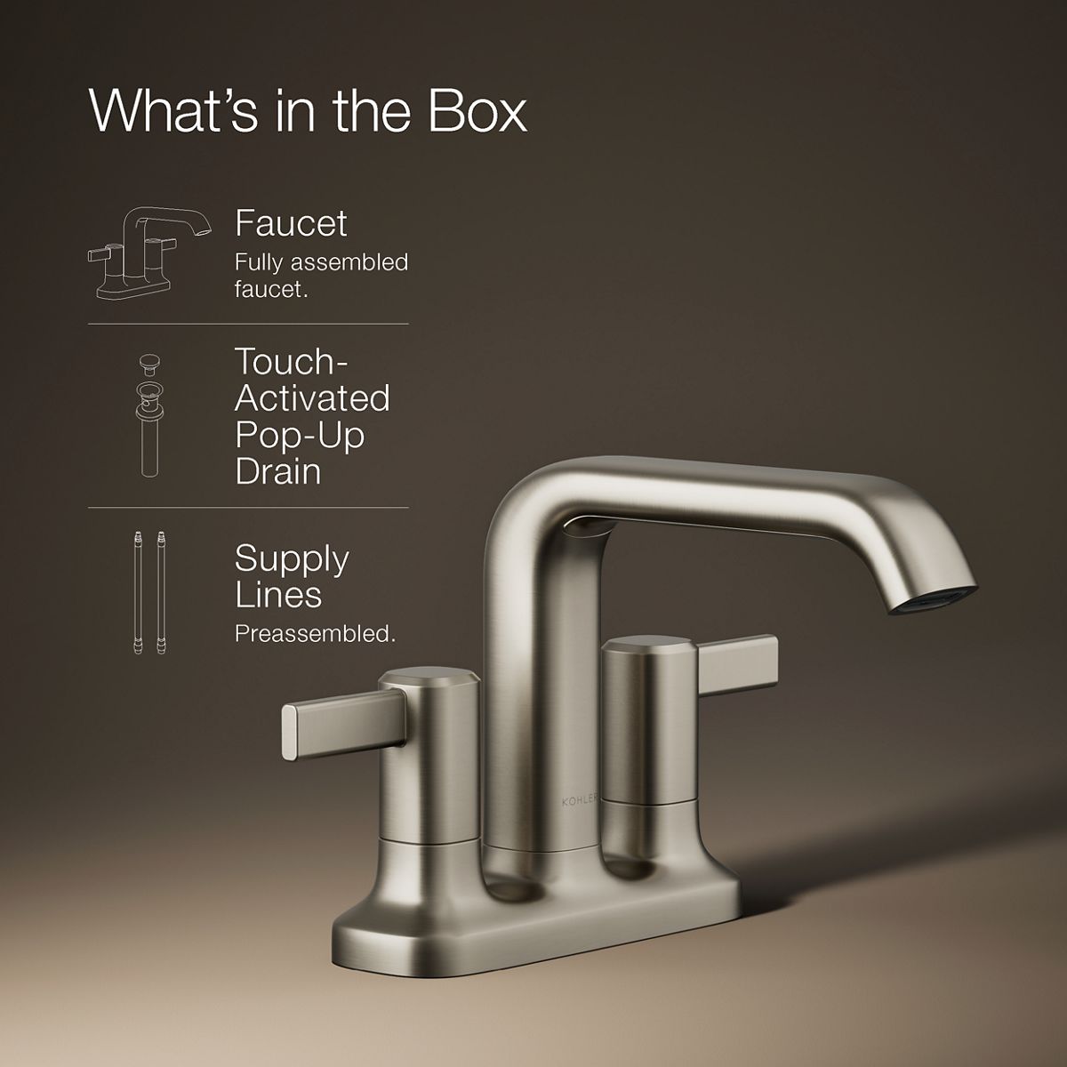Ashan Centerset Bathroom Sink Faucet | K-R27137-4D | KOHLER