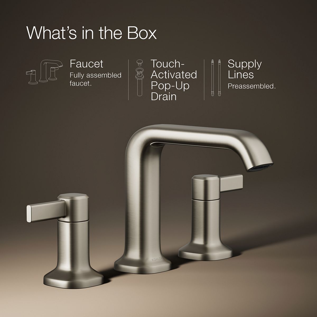 Ashan Widespread Bathroom Sink Faucet | K-R27138-4D | KOHLER