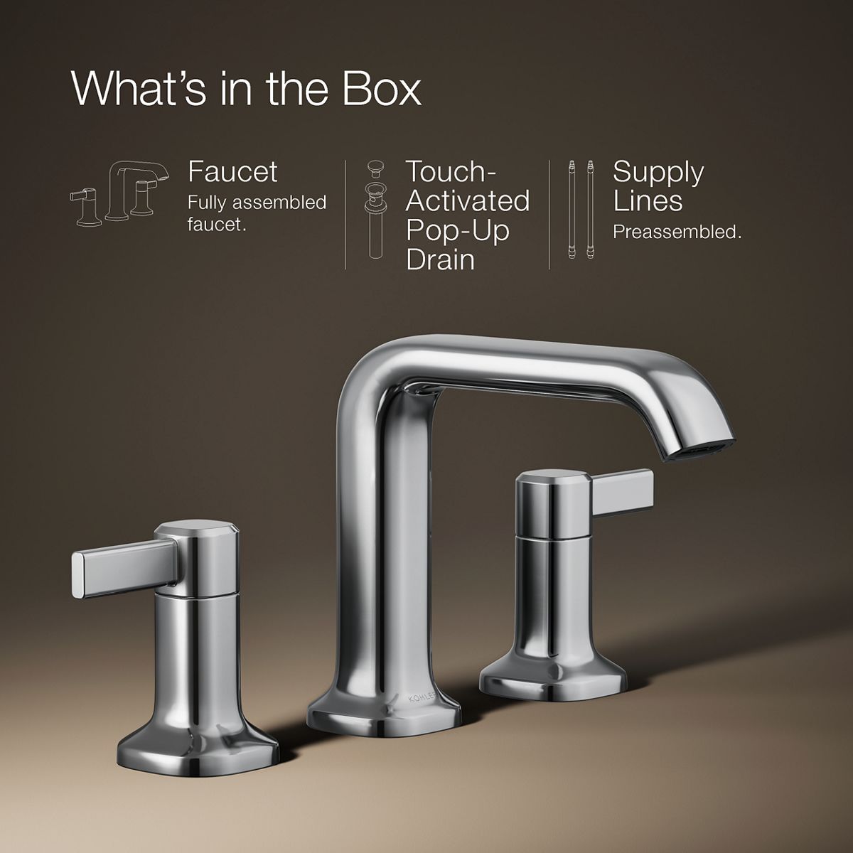 Ashan Widespread Bathroom Sink Faucet | K-R27138-4D | KOHLER