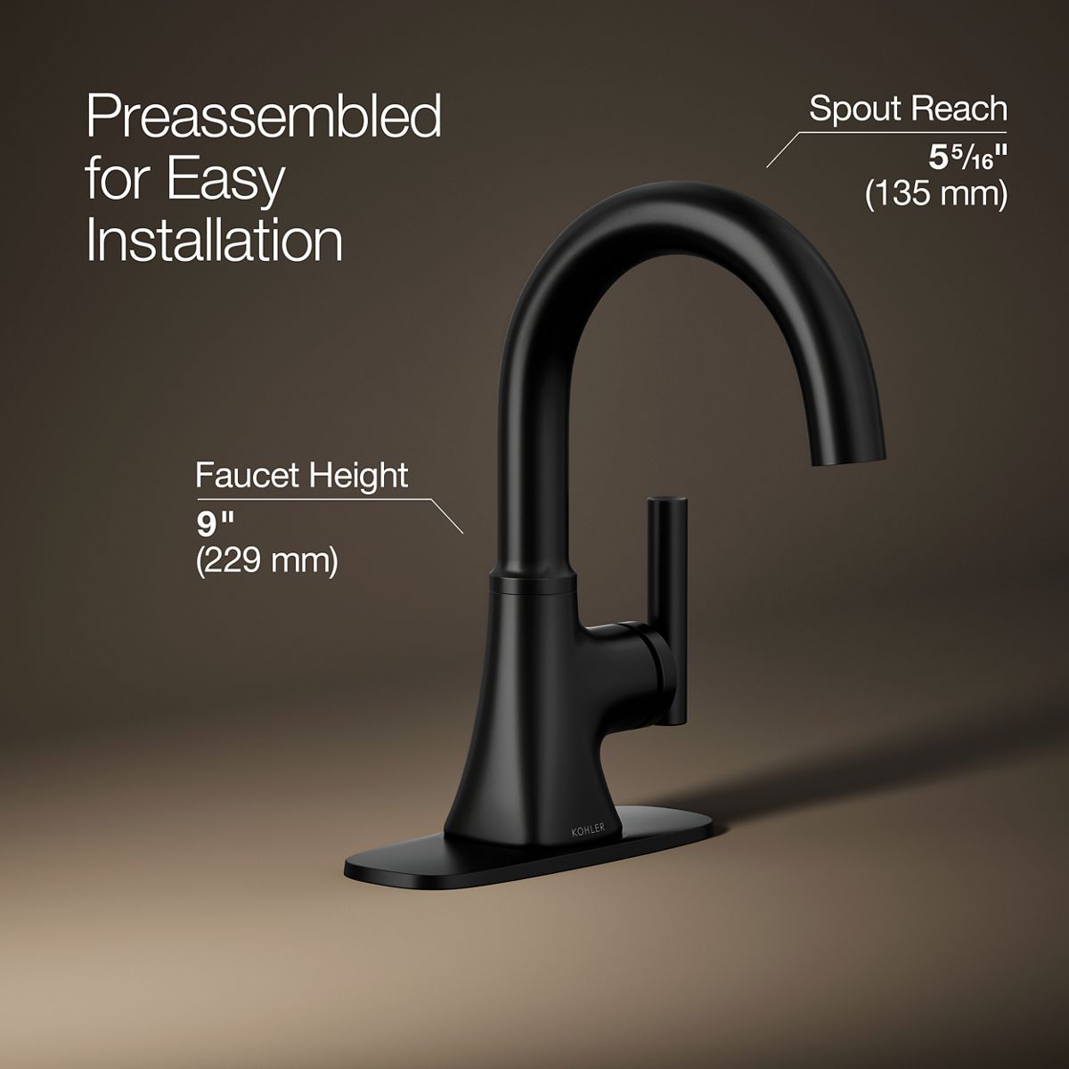 3/4 view of product with dimensions