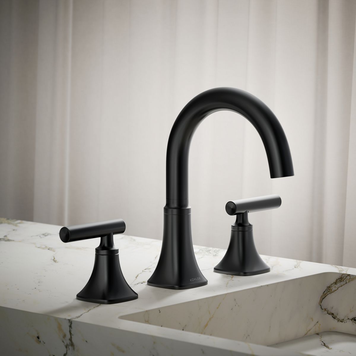 REAL HEAD 2体セット Rill Widespread Bathroom Sink Faucet | K-R27954-4D | KOHLER