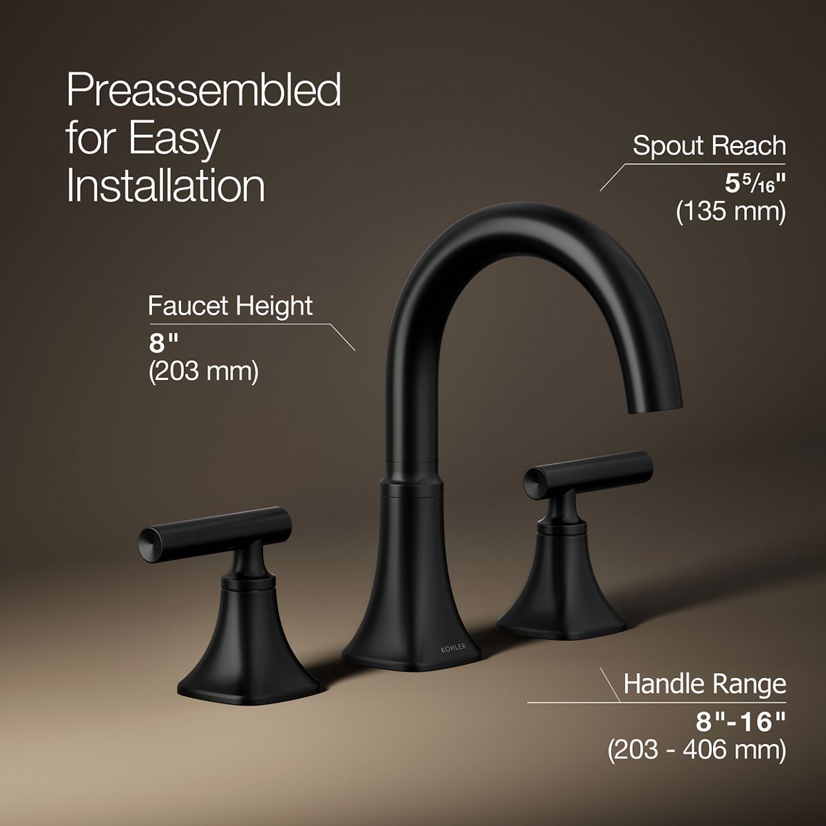 Rill Widespread Bathroom Sink Faucet | K-R27954-4D | KOHLER