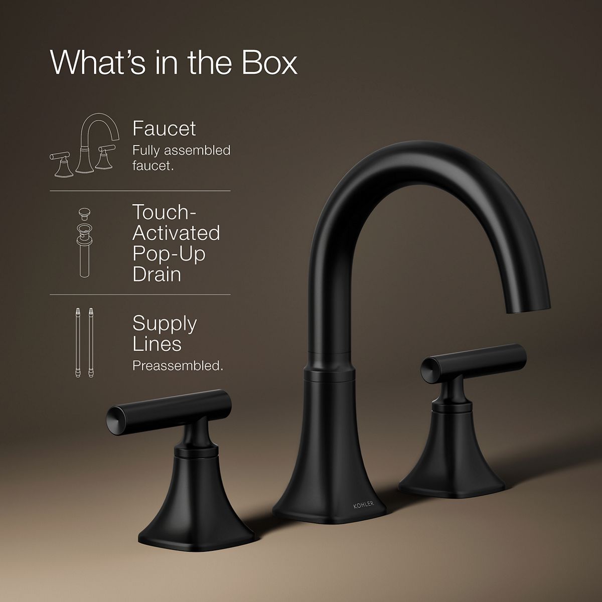 Rill Widespread Bathroom Sink Faucet | K-R27954-4D | KOHLER