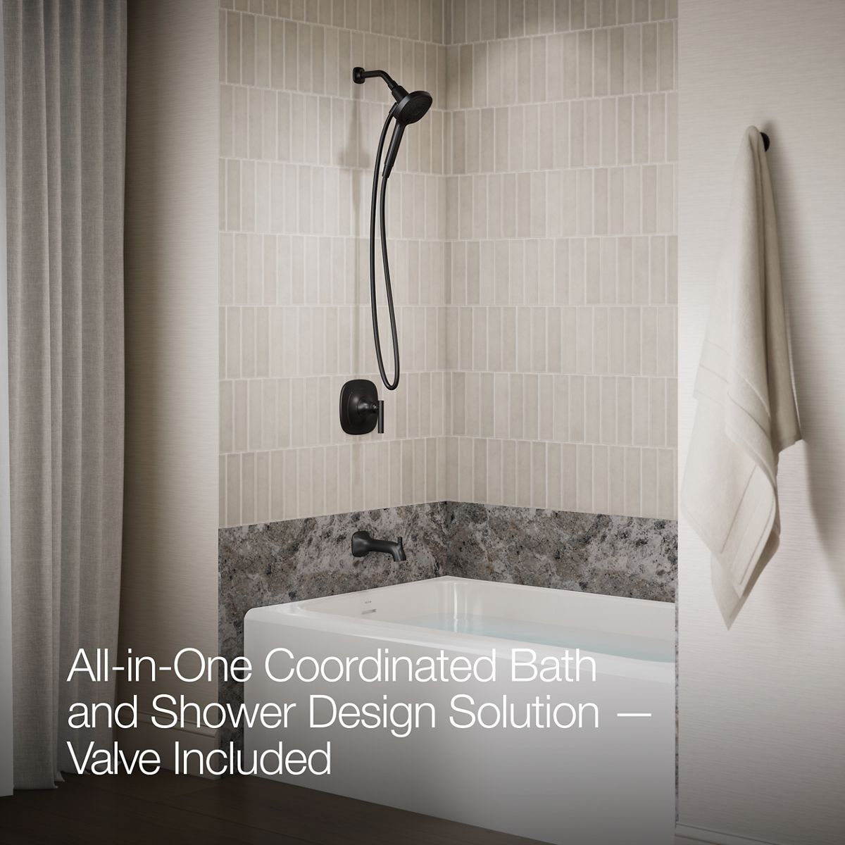 Up to 2 walls & multiple product categories visible, 2-point perspective