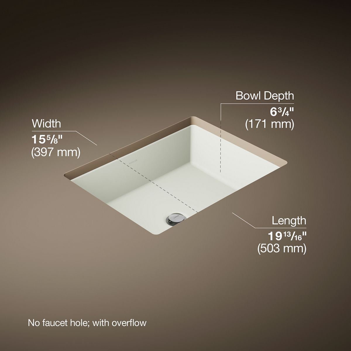 Cursiva Undermount Bathroom Sink | K-R28105 | KOHLER