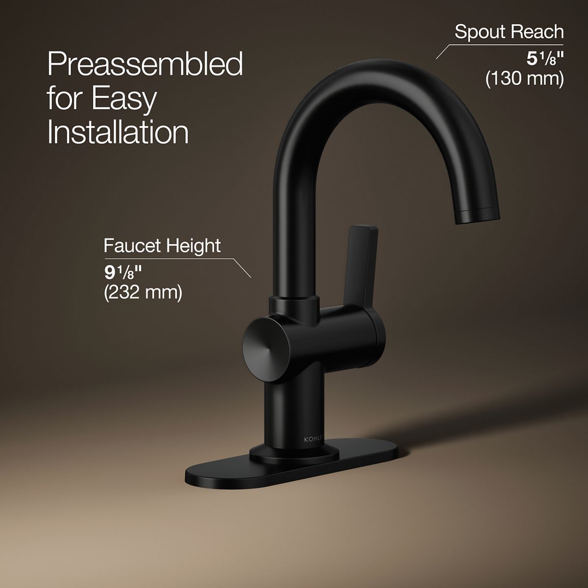 3/4 view of product with dimensions