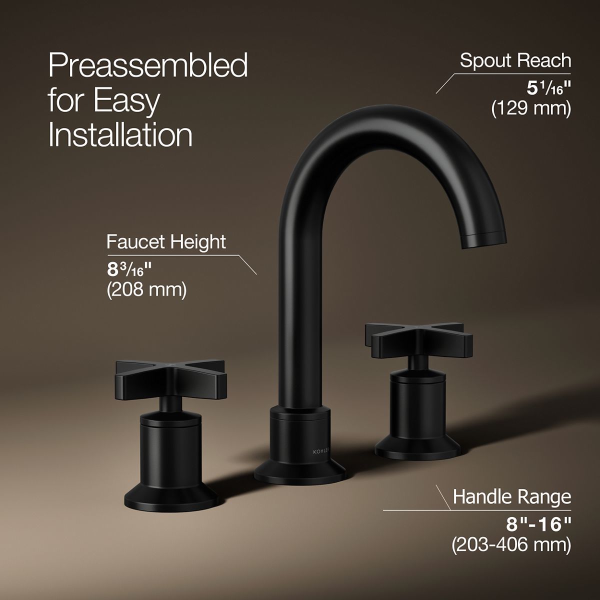 3/4 view of product with dimensions