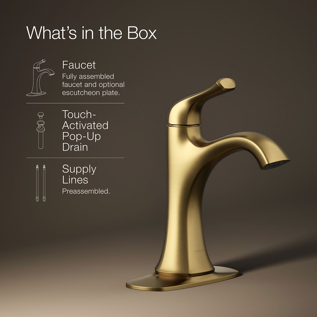 Sundae Single-Handle Bathroom Sink Faucet | K-R28795-4D | KOHLER