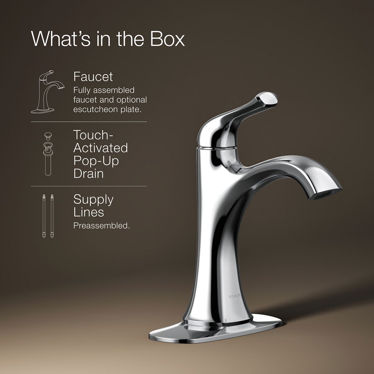 Sundae Single-Handle Bathroom Sink Faucet | K-R28795-4D | KOHLER