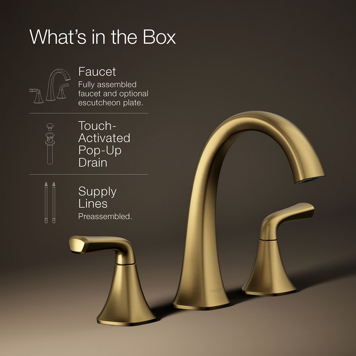Sundae Widespread Bathroom Sink Faucet | K-R28797-4D | KOHLER