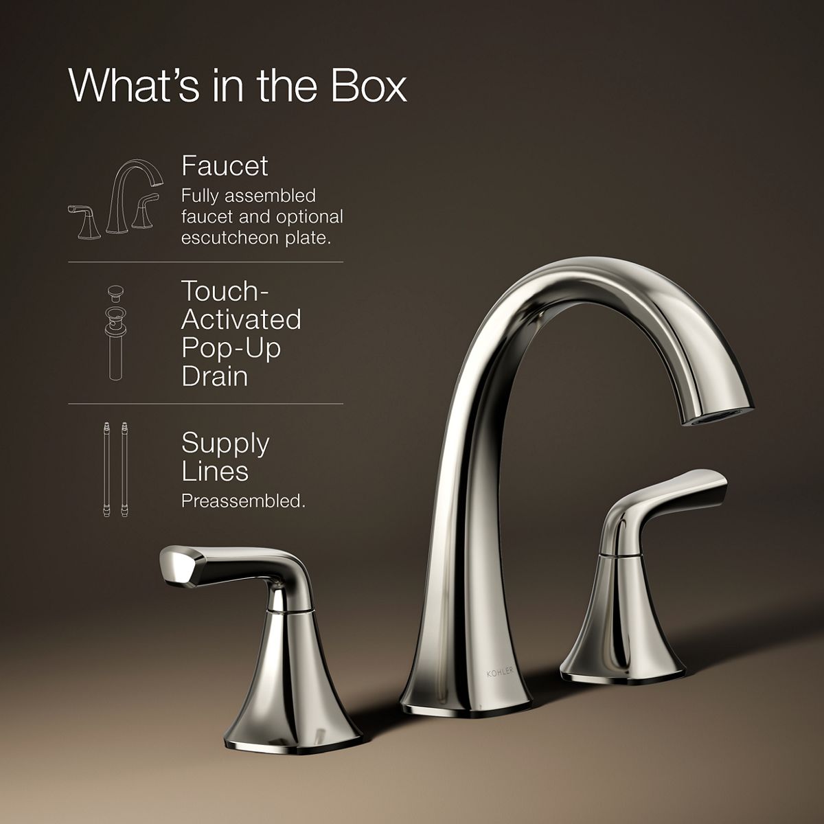 Sundae Widespread Bathroom Sink Faucet | K-R28797-4D | KOHLER