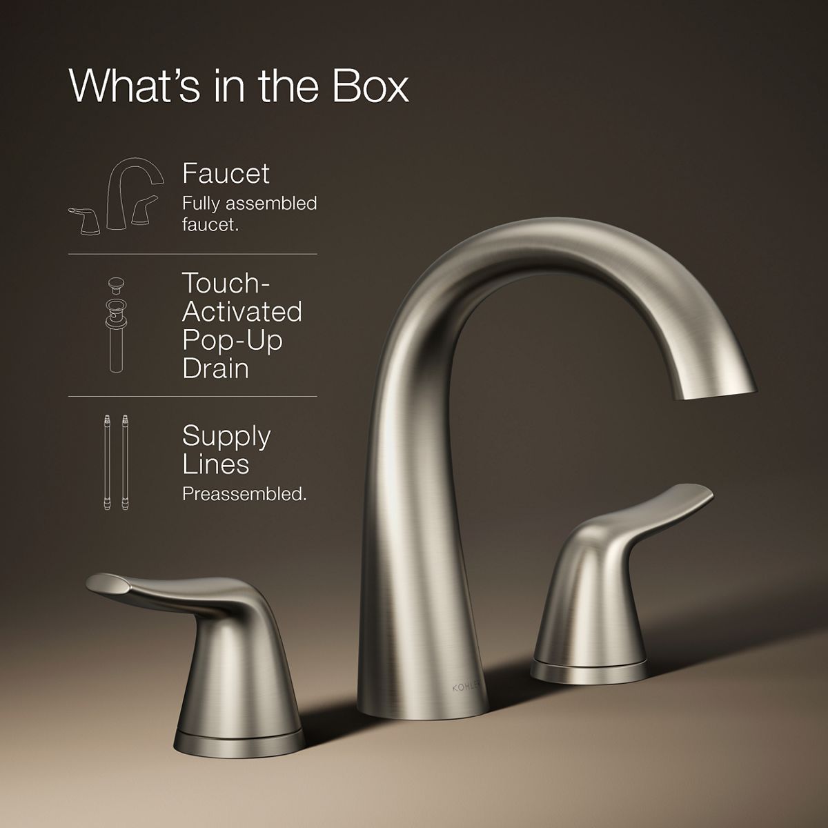 Easmor Widespread Bathroom Sink Faucet | K-R28892-4D | KOHLER