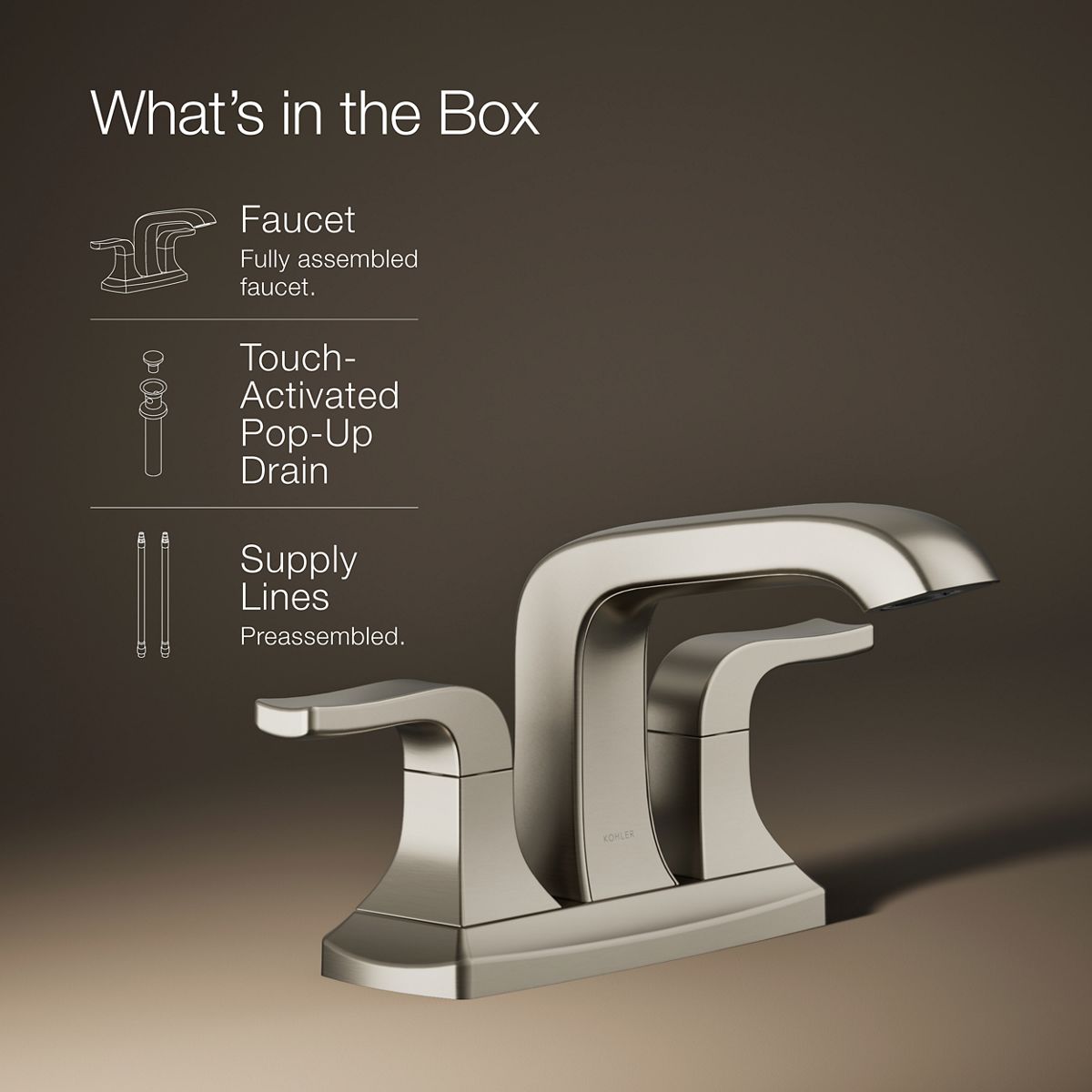 Rubicon Centerset Bathroom Faucet | K-R29403-4D | KOHLER