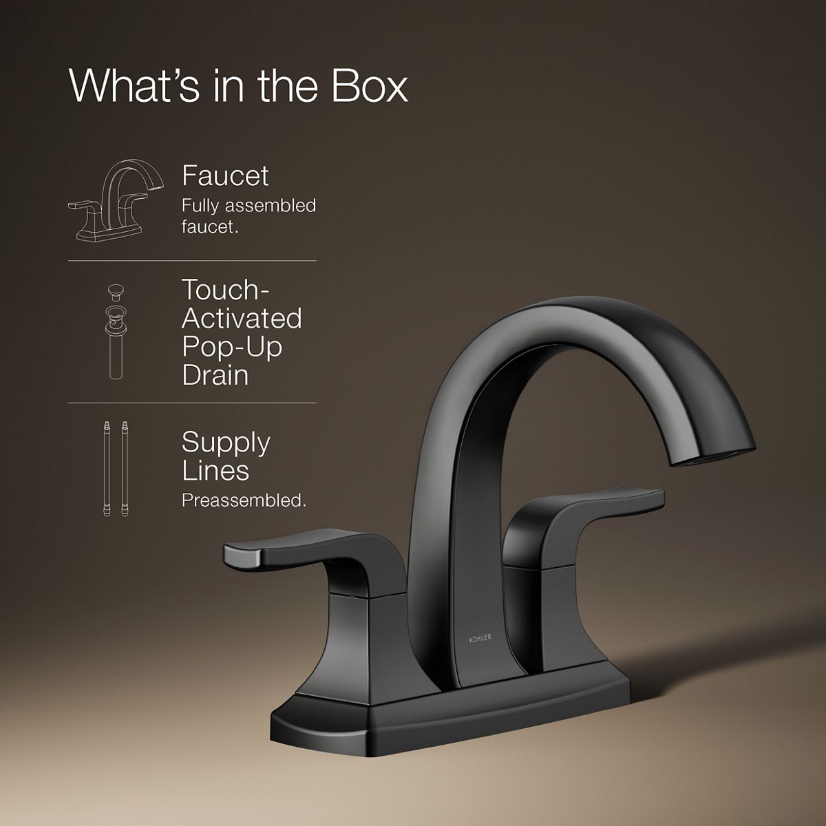 Rubicon Centerset Bathroom Faucet | K-R29404-4D | KOHLER